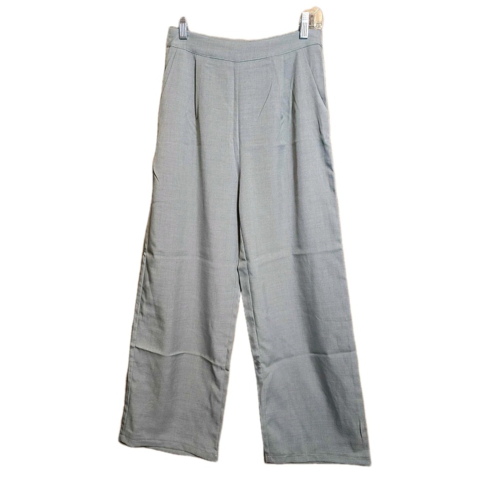 🩶 SHEIN Gray Wide‎ Leg Dress Trousers Women's Size Small 🩶